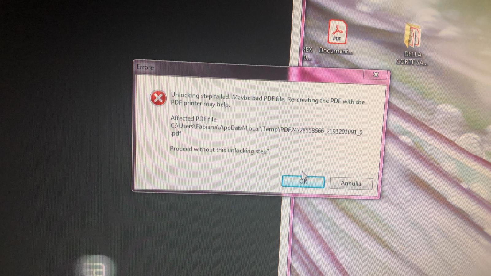 Error unlocking step failed PDF24 Help Center